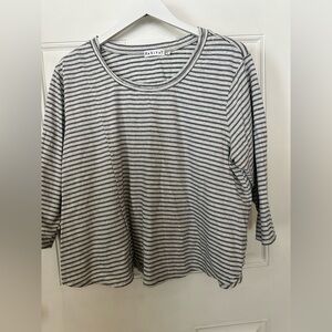Habitat Black and White Striped Short Sleeve Top